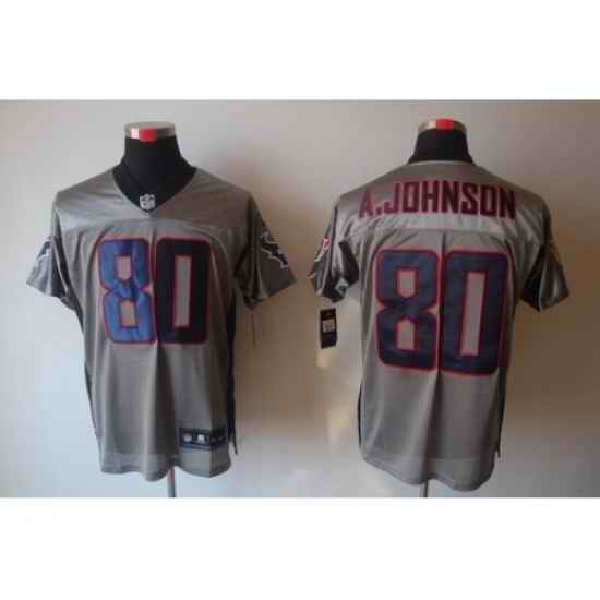 Nike Houston Texans 80 Andre Johnson Grey Elite Shadow NFL Jersey